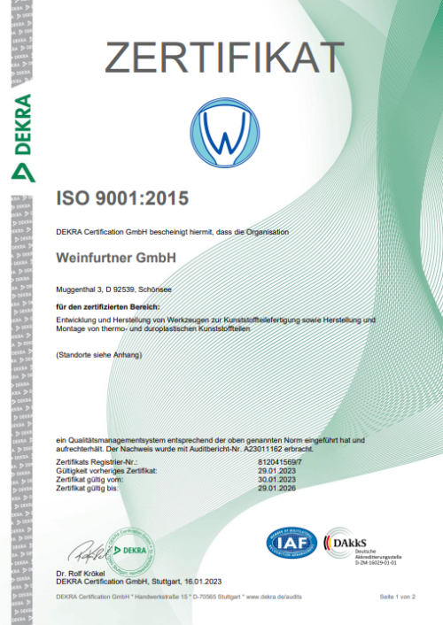 ISO 9001 Zertifikat